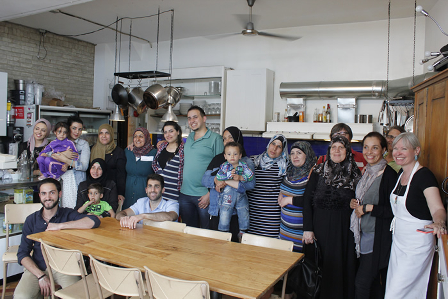 Syrian refugees at the Depanneur