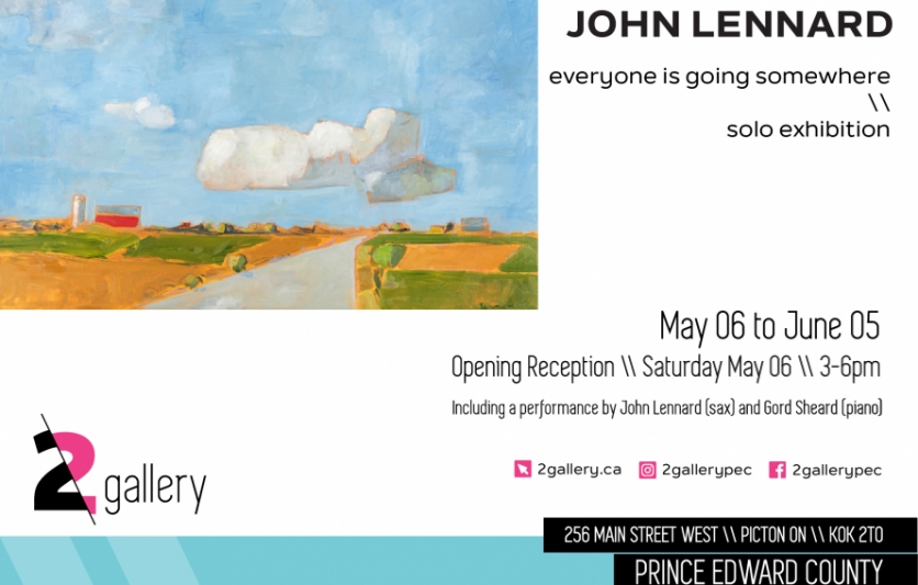 Invitation for John Lennard Art Opening at 2galley Picton
